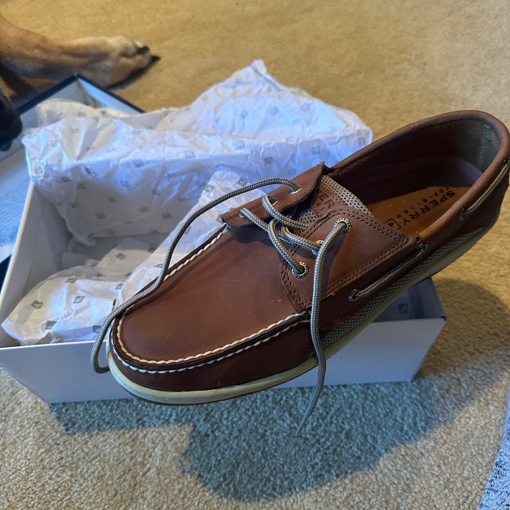 Sperry Men's Tan Leather Boat Shoes